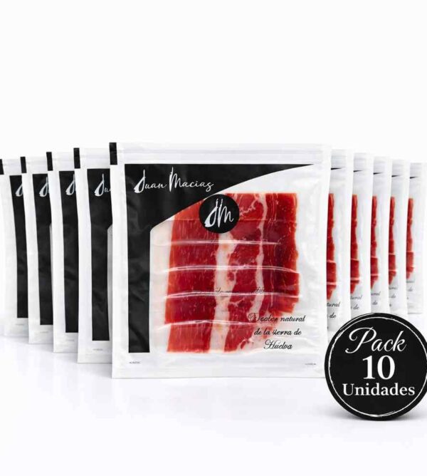 PACK JAMON LONCHEADO 25GR SELECCION JUAN MACIAS 10 UNIDADES